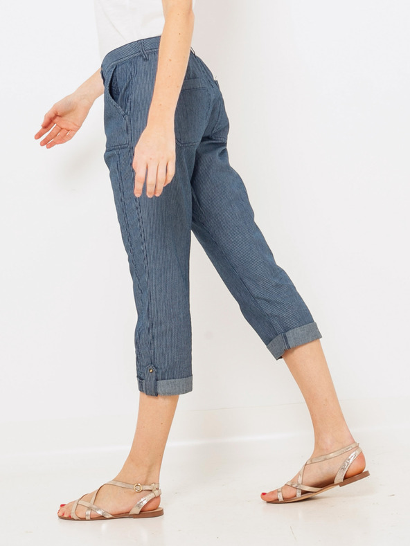 CAMAIEU Modré 3/4 slim fit džíny CAMAIEU