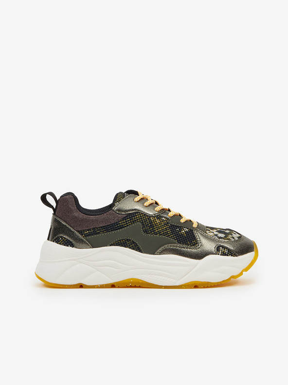 Scotch & Soda Tmavě zelené dámské vzorované tenisky Scotch & Soda Celest Sneaker Green Multi