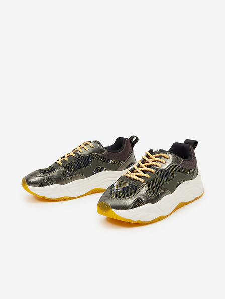 Scotch & Soda Tmavě zelené dámské vzorované tenisky Scotch & Soda Celest Sneaker Green Multi