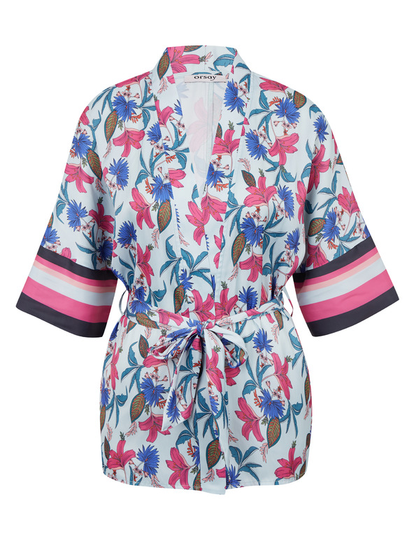 Orsay Světle modré dámské květované kimono ORSAY