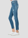 Replay Modré dámské zkrácené slim fit džíny s potrhaným efektem Replay