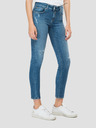 Replay Modré dámské zkrácené slim fit džíny s potrhaným efektem Replay