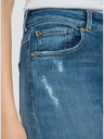 Replay Modré dámské zkrácené slim fit džíny s potrhaným efektem Replay