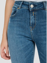 Replay Modré dámské zkrácené slim fit džíny s potrhaným efektem Replay