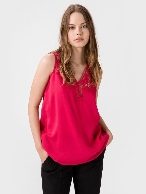 Guess Tmavě růžový dámský top Guess Mariam