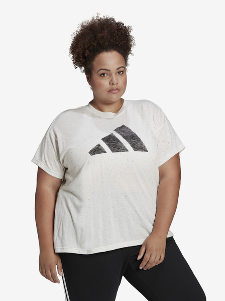 adidas Performance Krémové dámské žíhané tričko adidas Performance