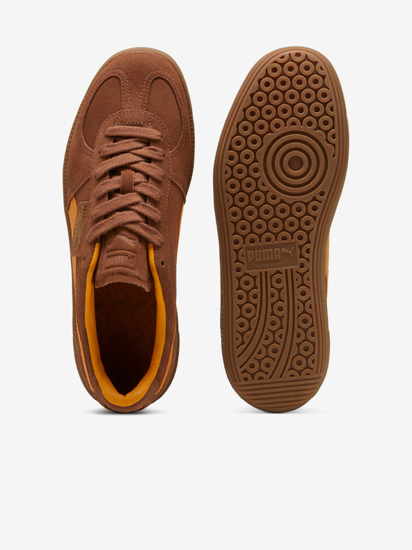 Puma Hnědé pánské semišové tenisky Puma Palermo