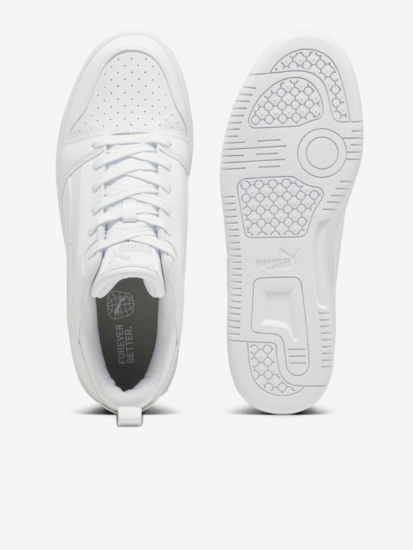 Puma Bílé pánské tenisky Puma Rebound v6 Low