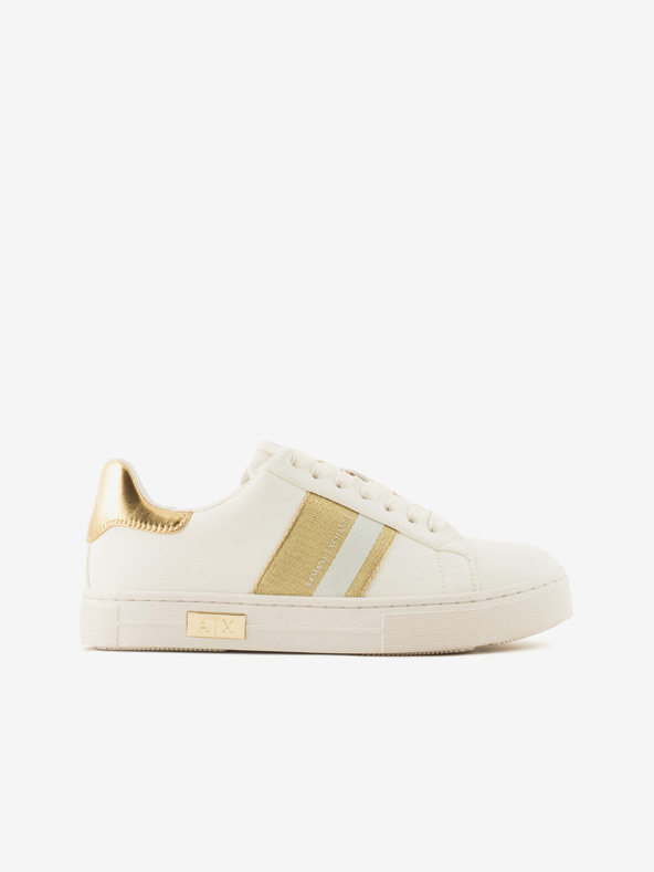 Armani Exchange Zlato-krémové dámské tenisky Armani Exchange