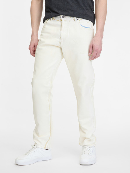 Diesel Krémové pánské straight fit džíny Diesel