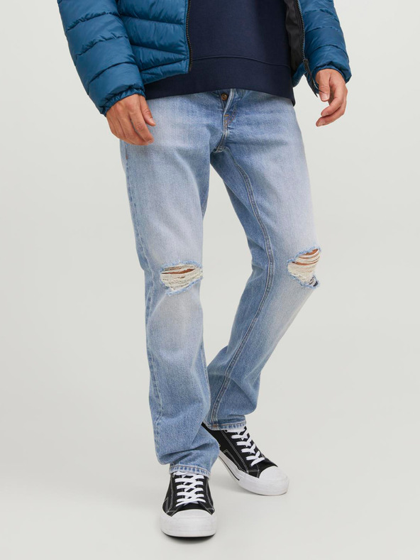 Jack & Jones Světle modré pánské straight fit džíny Jack & Jones Tim