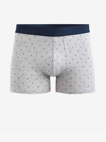 Celio Světle šedé pánské boxerky Celio Gibobord