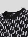 Karl Lagerfeld Bílo-černé dámské tričko KARL LAGERFELD Monogram