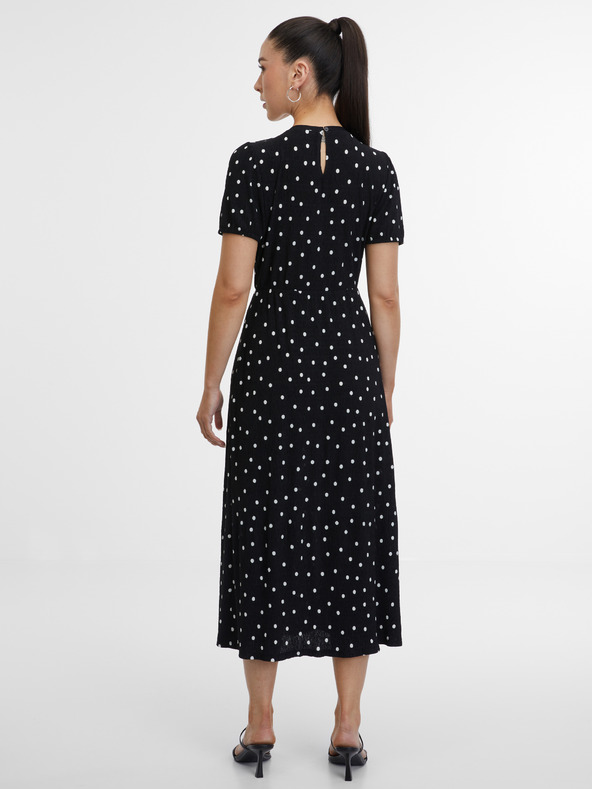 Orsay Černé dámské vzorované šaty ORSAY