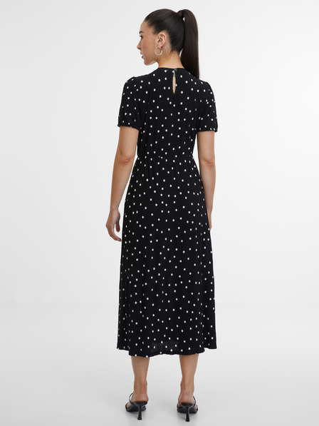 Orsay Černé dámské vzorované šaty ORSAY