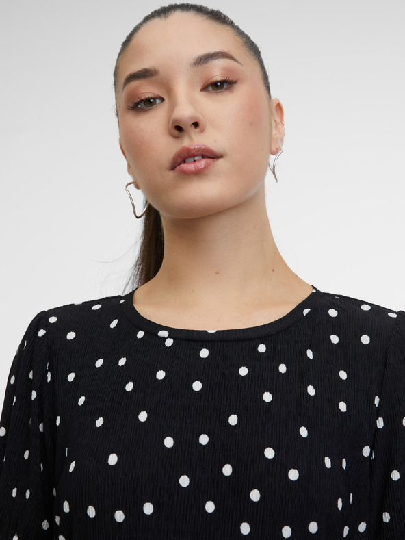 Orsay Černé dámské vzorované šaty ORSAY