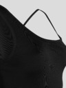 Karl Lagerfeld Černé dámské midišaty KARL LAGERFELD Logo Tape Jersey Dress