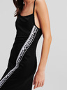 Karl Lagerfeld Černé dámské midišaty KARL LAGERFELD Logo Tape Jersey Dress