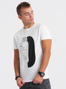 Ombre Clothing Bílé pánské tričko Ombre Clothing
