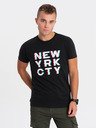 Ombre Clothing Černé pánské tričko Ombre Clothing