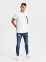 Ombre Clothing Bílé pánské tričko Ombre Clothing