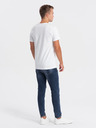 Ombre Clothing Bílé pánské tričko Ombre Clothing
