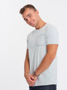 Ombre Clothing Světle šedé pánské tričko Ombre Clothing