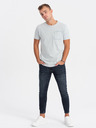 Ombre Clothing Světle šedé pánské tričko Ombre Clothing