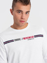 Ombre Clothing Bílé pánské tričko Ombre Clothing