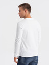 Ombre Clothing Bílé pánské tričko Ombre Clothing