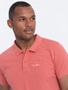 Ombre Clothing Korálové pánské polo tričko Ombre Clothing