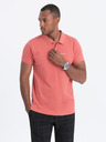 Ombre Clothing Korálové pánské polo tričko Ombre Clothing
