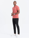 Ombre Clothing Korálové pánské polo tričko Ombre Clothing