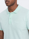 Ombre Clothing Tyrkysové pánské polo tričko Ombre Clothing
