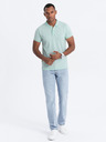 Ombre Clothing Tyrkysové pánské polo tričko Ombre Clothing
