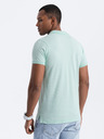 Ombre Clothing Tyrkysové pánské polo tričko Ombre Clothing