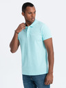 Ombre Clothing Tyrkysové pánské polo tričko Ombre Clothing
