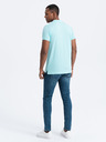 Ombre Clothing Tyrkysové pánské polo tričko Ombre Clothing