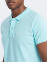 Ombre Clothing Tyrkysové pánské polo tričko Ombre Clothing