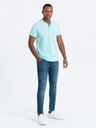 Ombre Clothing Tyrkysové pánské polo tričko Ombre Clothing