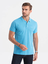 Ombre Clothing Světle modré pánské polo tričko Ombre Clothing