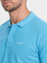 Ombre Clothing Světle modré pánské polo tričko Ombre Clothing