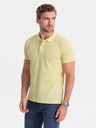 Ombre Clothing Světle žluté pánské polo tričko Ombre Clothing
