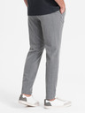 Ombre Clothing Šedé pánské kostkované kalhoty Ombre Clothing