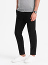Ombre Clothing Černé pánské kostkované kalhoty Ombre Clothing