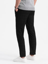 Ombre Clothing Černé pánské kostkované kalhoty Ombre Clothing
