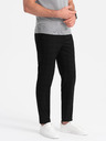 Ombre Clothing Černé pánské kostkované kalhoty Ombre Clothing