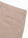 Ombre Clothing Světle hnědé pánské kostkované kalhoty Ombre Clothing