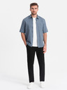 Ombre Clothing Černé pánské slim fit chino kalhoty Ombre Clothing