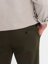 Ombre Clothing Tmavě zelené pánské chino kalhoty Ombre Clothing